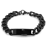 Classic XL Cuban Link ID Bracelet - Steel Time
